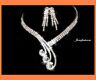 Princess Clear Austrian Crystal Rhinestone Necklace Earrings Set Wedding N55