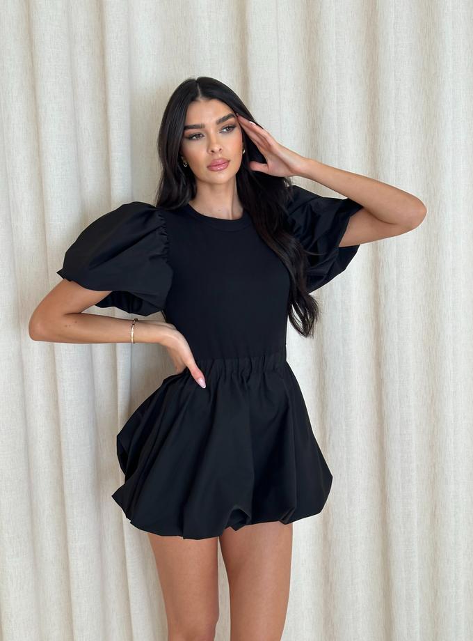 Caramellauk PARISIA Puff Sleeve Mini Dress In Black Best Buy