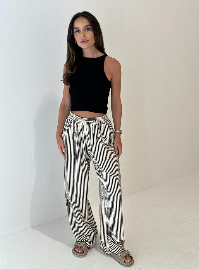 Caramellauk PIPER Stripe Relaxed Jogger Trouser in Mono On Sale